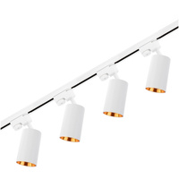 Osvětlovací lišta 2m + 4x reflektor lištový, GU10 Bílý Zlatý SAGI LUMILED