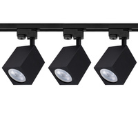 Osvětlovací lišta 1.5m + 3x reflektor lištový, GU10 Čtvercová Černá LUMILED