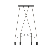 IMBRIA Stropní svítidlo 9192 Nowodvorski Black 4xGU10 Geometric Steel Pendant