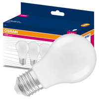 3x LED žárovka E27 A60 4.9W = 40W 470lm 2700K Teplá bílá 200° OSRAM Hodnota