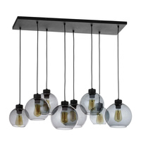 CUBUS GRAPHITE Závěsné stropní svítidlo Black Graphite Moderní lustr 8xE27 4113 TK Lighting