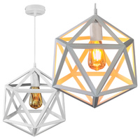 Geometrické závěsné stropní svítidlo IL MIO DENMARK 1xE27 Bílá - GOLDLUX (Polux)