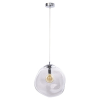 SOL TRANSPARENT závěsné stropní svítidlo stříbrné sklo moderní E27 4262 TK Lighting
