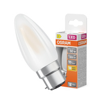LED žárovka B35 svíčka B22d 5,5W = 60W 806lm 2700K teplá bílá 300° Retrofit Filament CLASSIC Osram