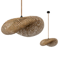 Bambusová dekorativní závěsná lampa E27 Brugia Kobi