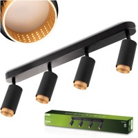 Reflektorové stropní svítidlo 4x GU10 ELIGIS Black LUMILED