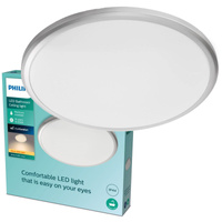 Plafond LED stropní svítidlo SPRAY 12W 2700K 29cm IP44 stříbrné kulaté PHILIPS
