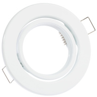 Halogenová Podhledové svítidlo GU10, MR16 Nastavitelná Kulatá Bílý Plech LUMILED