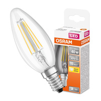 LED žárovka E14 B35 CL 4W = 40W 470lm 2700K Teplá bílá 300° vlákno OSRAM STAR