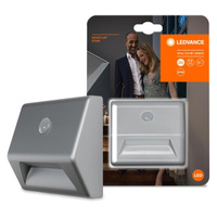 Nightlux LED svítidlo na schodiště stříbrné 0.3W 10lm 4000K IP54 Ledvance pohybový senzor