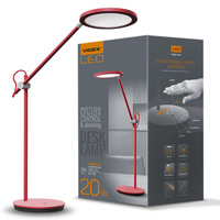 Stolní LED lampa VIDEX. stmívatelná 20W 4100K červená