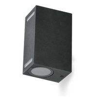 Zahradní venkovní nástěnné svítidlo 2x GU10 IP54 Black Querk Kobi