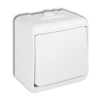 Hermetický spínač jednopólový přisazený Junior IP54 KARLIK White