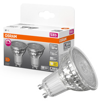 2x LED PAR16 reflektor GU10 4,5W = 50W 350lm 2700K teplá bílá CRI90 36° stmívatelný SUPERSTAR Osram