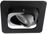 Stropní svítidlo čtvercové halogenové. pohyblivé ALREN MR16 GU10 černé IP20 Kanlux