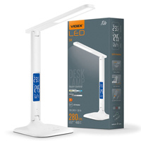 Školní stolní lampa LED 5W 3000K-5500K CCT USB stmívatelná dotykové + kalendářní hodiny