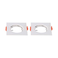 Stropní svítidlo zapuštěné GU10 čtvercové bílé 2 kusy VT-930 V-TAC