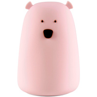 LED RGB dekorativní noční světlo s dobíjecí baterií Růžový medvěd GOLDLUX (Polux) 16cm