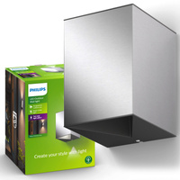 Zahradní lampa LED nástěnná lampa CISTUS myGarden 2x4.5W 2700K IP44 nahoře-dole stříbrná PHILIPS