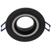 Halogenová Podhledové svítidlo GU10, Stálá Kulatá Černá TRIBUS LUMILED