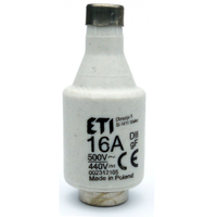 Pojistková vložka 16A Pojistková vložka D2/GF/16A/500V