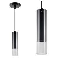 Stropní závěsné svítidlo s převisem GU10 černé SMOKY Sanico Goldlux