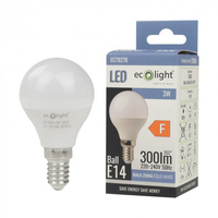 LED žárovka P45 E14 3W 270lm 6500K Cold Ecolight