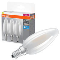 3x LED žárovka B35 svíčka E14 5,9W = 60W 806lm 6500K studená bílá 300° BASE Osram