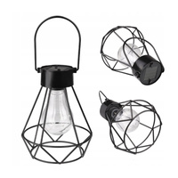 LED solární závěsná venkovní zahradní lucerna 3000K IP44 Dusk Sensor