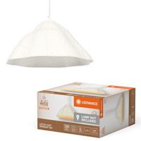 Dekorativní stropní závěsné svítidlo E27 s převisem bílý dekor Ledvance