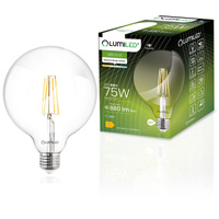 Žárovka LED E27, G95 8W = 75W 4000K Neutrální bílá Globe Filament LUMILED