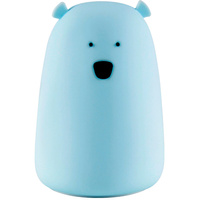 LED RGB dekorativní noční světlo s dobíjecí baterií medvěd modrý GOLDLUX (Polux)