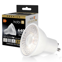 LED žárovka s reflektorem GU10 7W 630lm 4000K Neutral 80° Premium Kobi