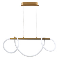 LED závěsné stropní svítidlo 38W 4450lm 4000K Neutral Gold Emma Sanico Goldlux