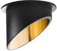 Kruhové halogenové stropní bodové svítidlo LED GU5.3 GU10 Spag Kanlux v černé barvě pod omítku