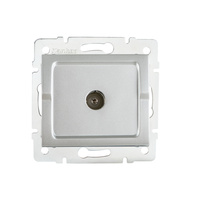 Zásuvka koaxiální televizní antény čtvercová stříbrná LOGI Kanlux