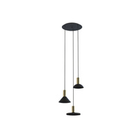 HERMANOS III 8030 Nowodvorski Black 3x GU10 Pendant Steel Hight.130 cm Moderní