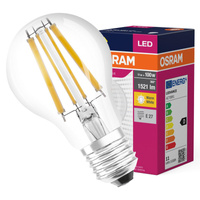 LED žárovka E27 A60 11W = 100W 1521lm 2700K Teplá bílá 360° OSRAM Filament