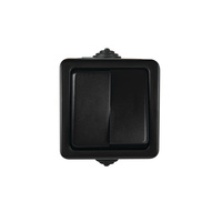 Zásuvkový spínač 10A čtvercový černý TEKNO Kanlux