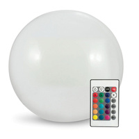 LED zahradní lampa na solární pohon RGB zemní koule 20 cm + dálkové ovládání