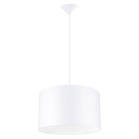 NOVA 40 E27 Bílá minimalistická závěsná lampa SOLLUX