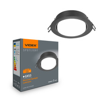 Zapuštěná pod omítku GX53 LED černá Videx