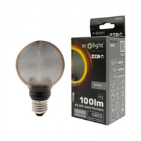 LED žárovka G80 E27 4W 100lm 1800K Warm FILAMENT Dekorativní ZERO Ecolight