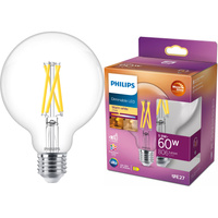 Globe E27 G93 LED žárovka 5.9W = 60W 806lm 2700 Teplá bílá Filament PHILIPS Stmívatelné