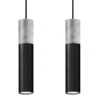 LED závěsné stropní svítidlo BORGIO 2xGU10 Black SOLLUX