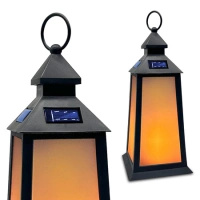 Solární lucerna Závěsná zahradní lucerna LED IP44 Flame Effect