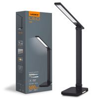 Stolní lampa LED 18W 700lm 6500K studená bílá černá stmívatelná Videx