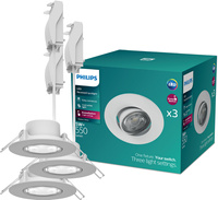 3x LED vestavné svítidlo 5W 550lm 4000lm Neutrální neutrální pohyblivé kulaté bílé stmívatelné 3STEP SceneSwitch Cilantro Philips