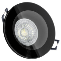 AQUA HALOGEN Svítidlo zapuštěné pevné kulaté černé GU10 IP44