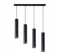 Stropní světlo závěsné svítidlo 4x GU10 matná černá Keon Masterled